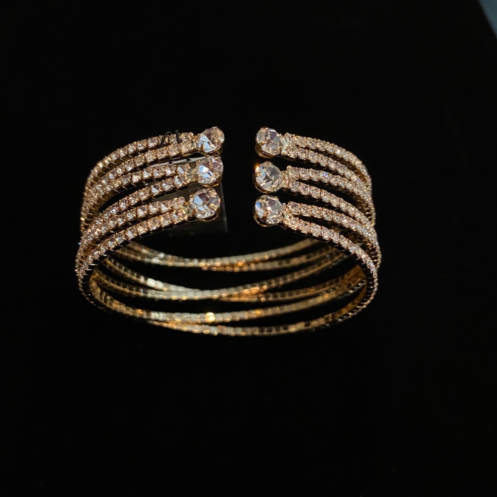 Cezanne Rose-Gold Colored Rhinestone Bracelet with Box